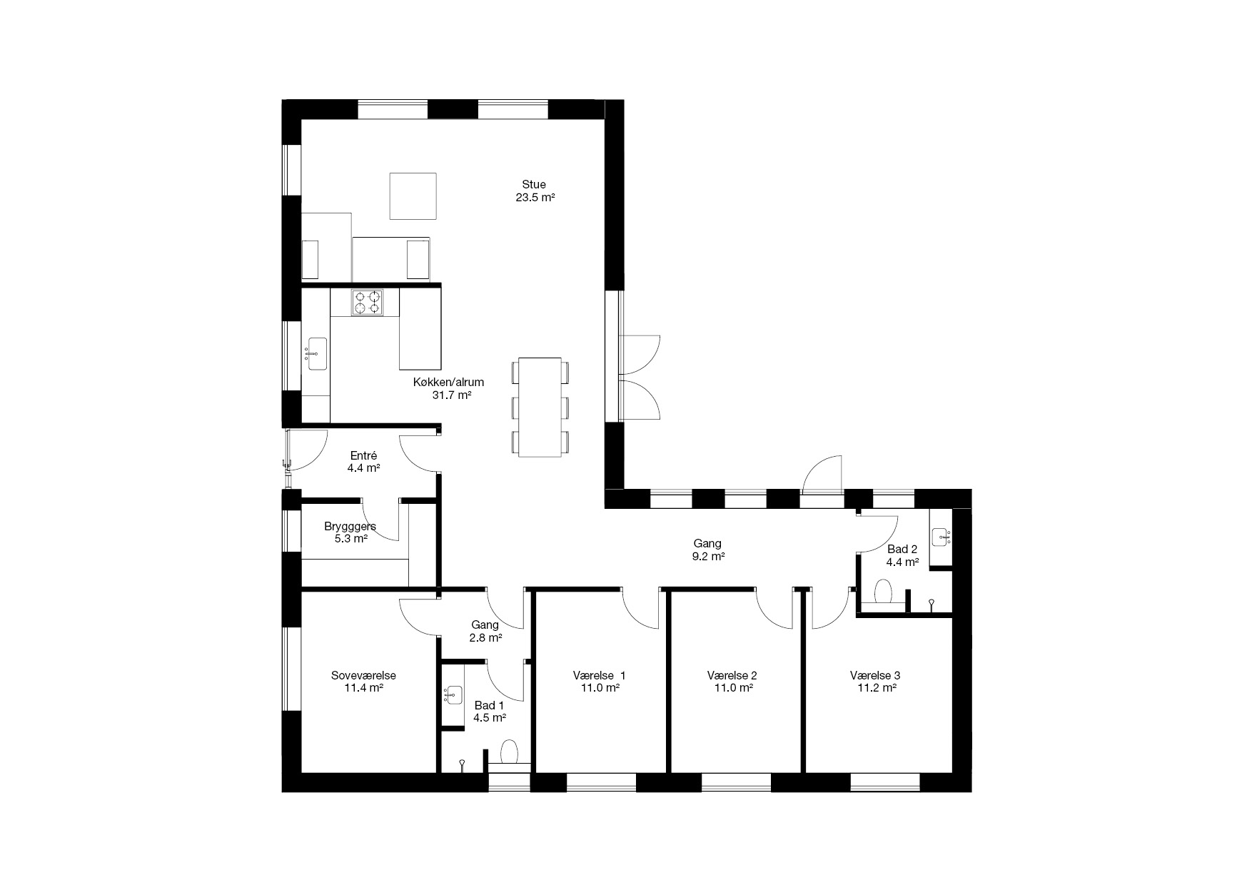 Byg et vinkelhus med plads til hele familien