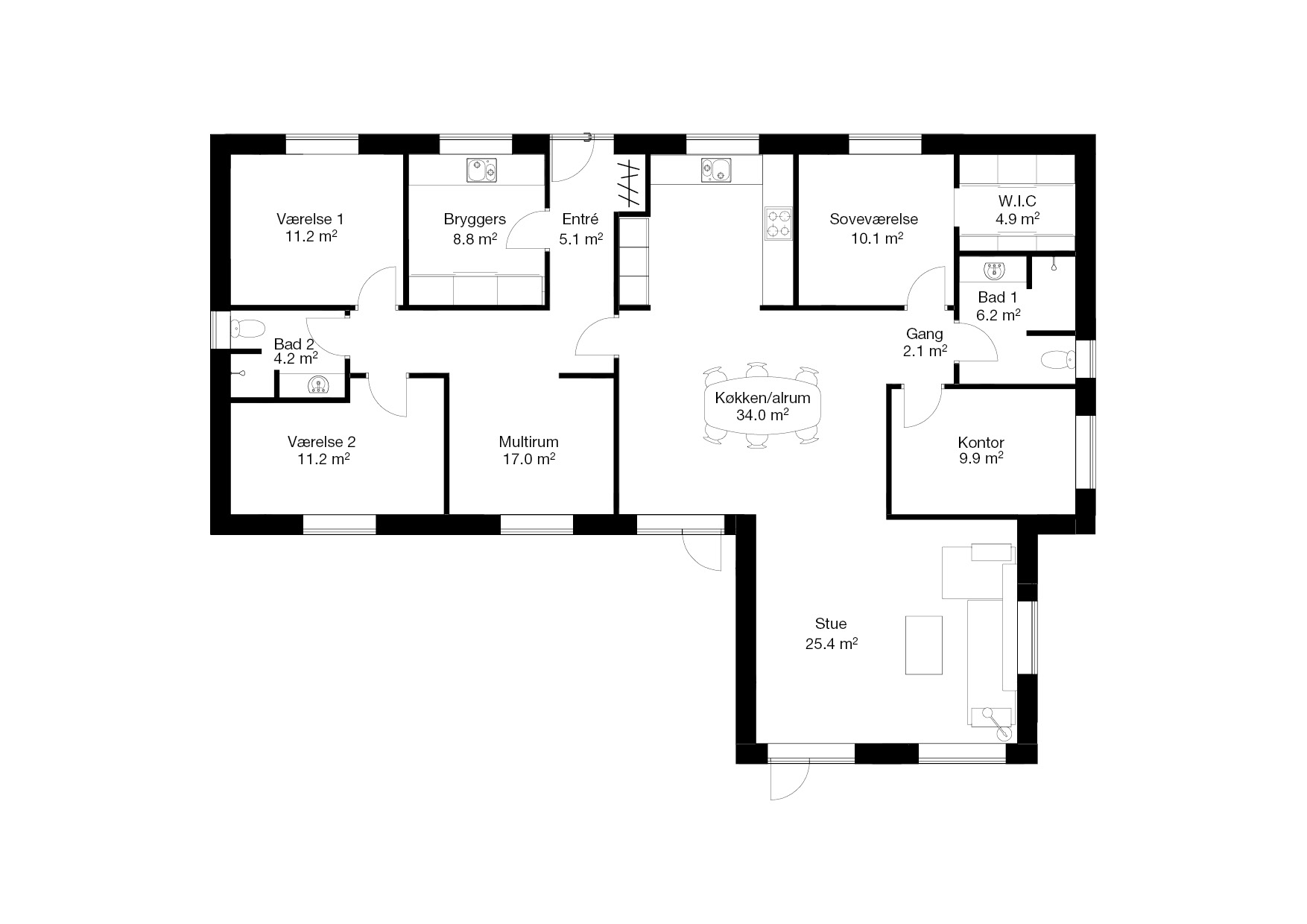 Byg et vinkelhus med plads til hele familien