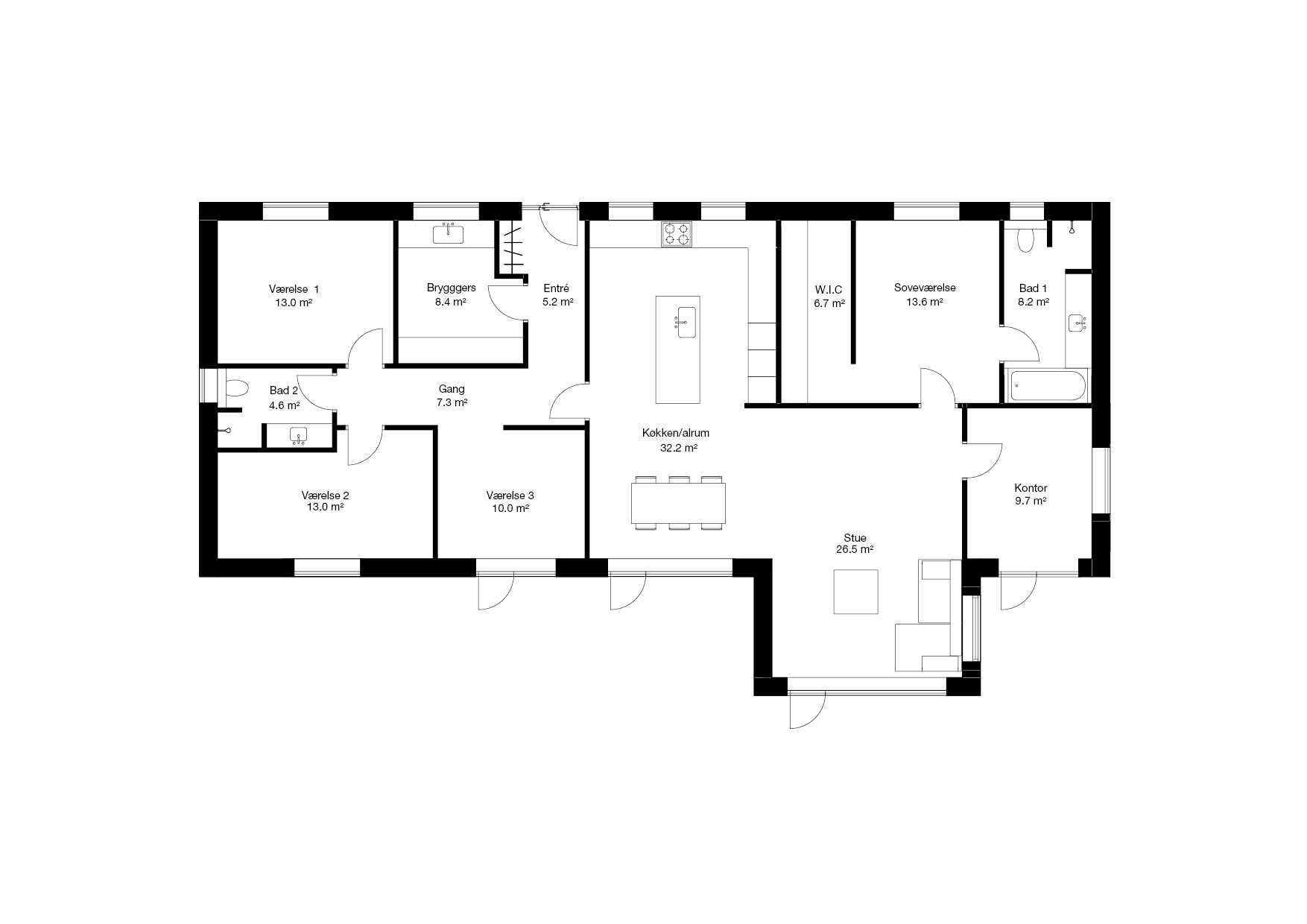 Byg et vinkelhus med plads til hele familien