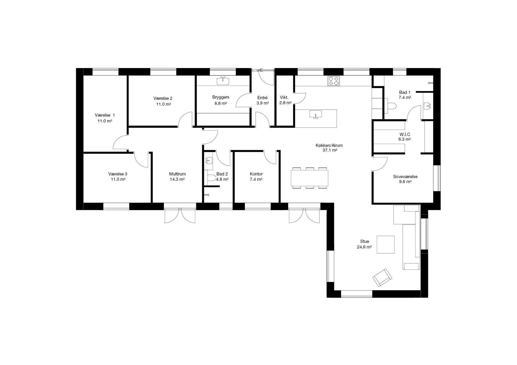 Byg et vinkelhus med plads til hele familien